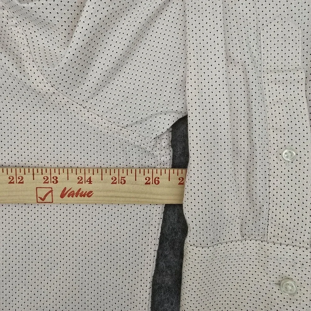 Banana Republic Shirt‎ Mens 2XL Pink Micro Dot Untucked Fit Oxford Button Down